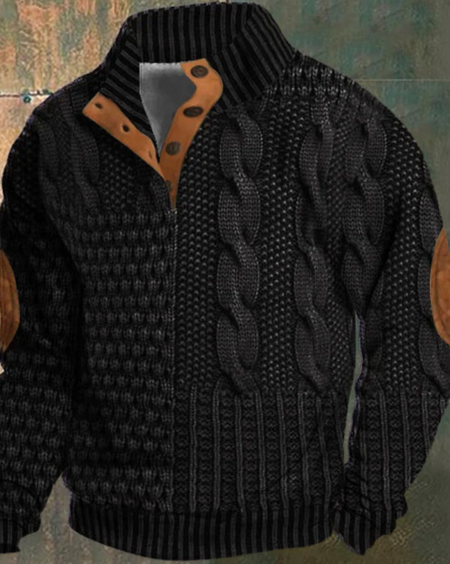 Halvoric | Rugged Comfort Men's Cable Knit Sweater
