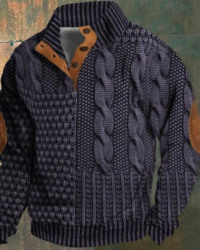 Halvoric | Rugged Comfort Men's Cable Knit Sweater