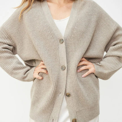 Harper | Women's Oversized Cardigan V-Neck Button Front Knit