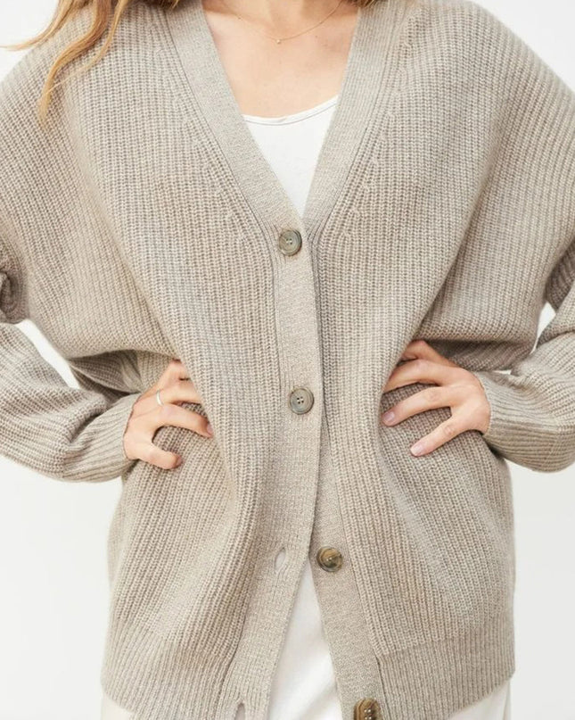 Harper | Women's Oversized Cardigan V-Neck Button Front Knit