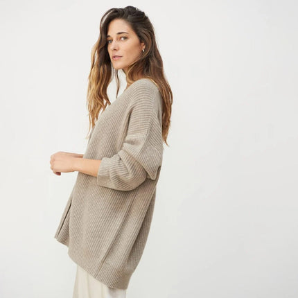 Harper | Women's Oversized Cardigan V-Neck Button Front Knit