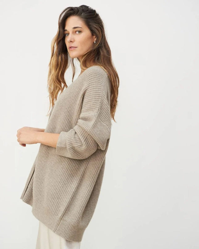 Harper | Women's Oversized Cardigan V-Neck Button Front Knit