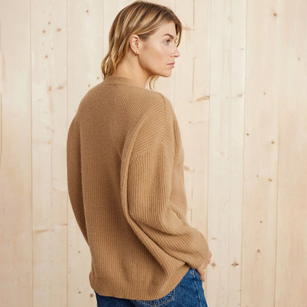 Harper | Women's Oversized Cardigan V-Neck Button Front Knit