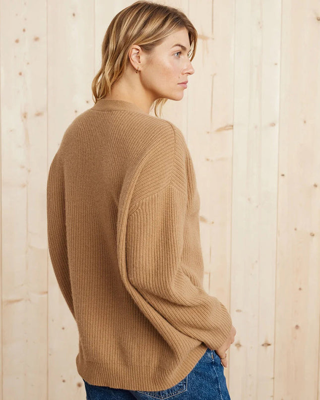 Harper | Women's Oversized Cardigan V-Neck Button Front Knit