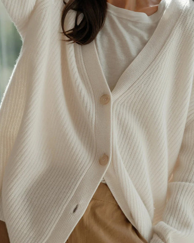 Harper | Women's Oversized Cardigan V-Neck Button Front Knit