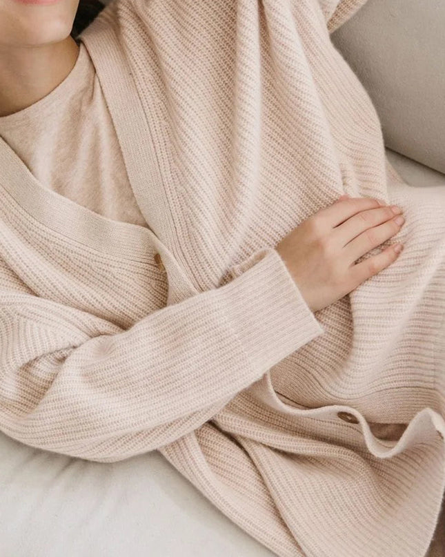 Harper | Women's Oversized Cardigan V-Neck Button Front Knit