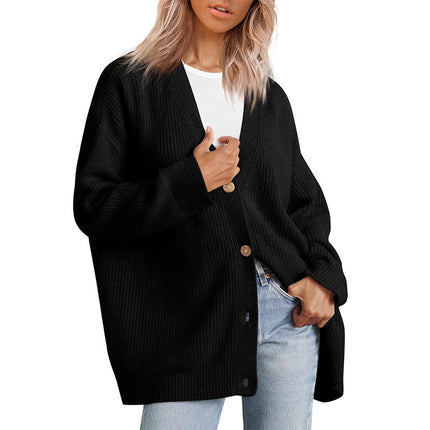 Harper | Women's Oversized Cardigan V-Neck Button Front Knit