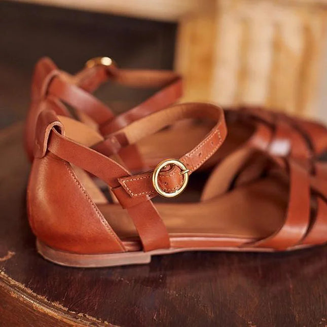 Hayden | Strappy Flat Ankle Strap Sandals