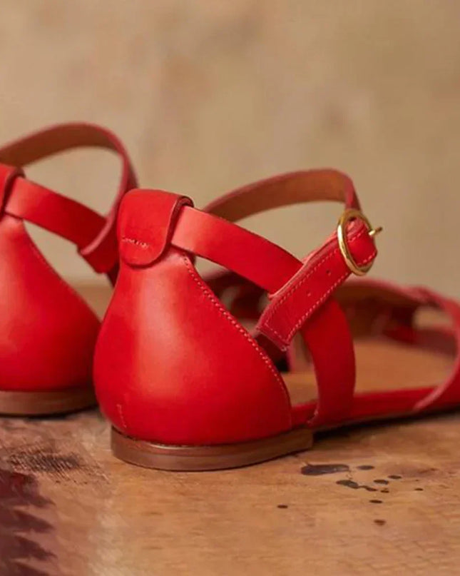 Hayden | Strappy Flat Ankle Strap Sandals