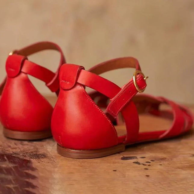 Hayden | Strappy Flat Ankle Strap Sandals