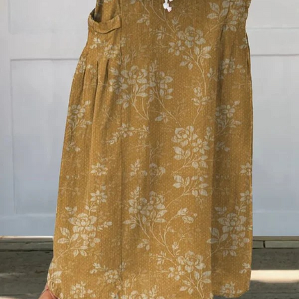 Hazel | Floral Print Pocket Midi Skirt