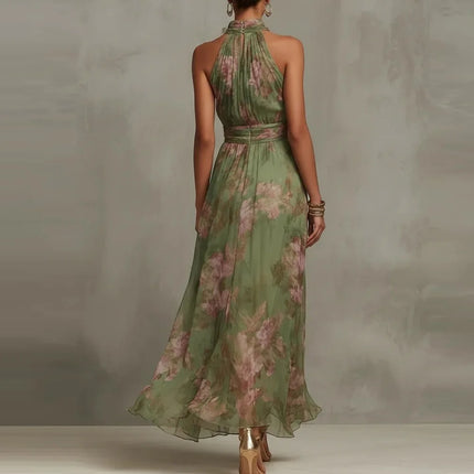 Heather | Floral Halter Maxi Dress