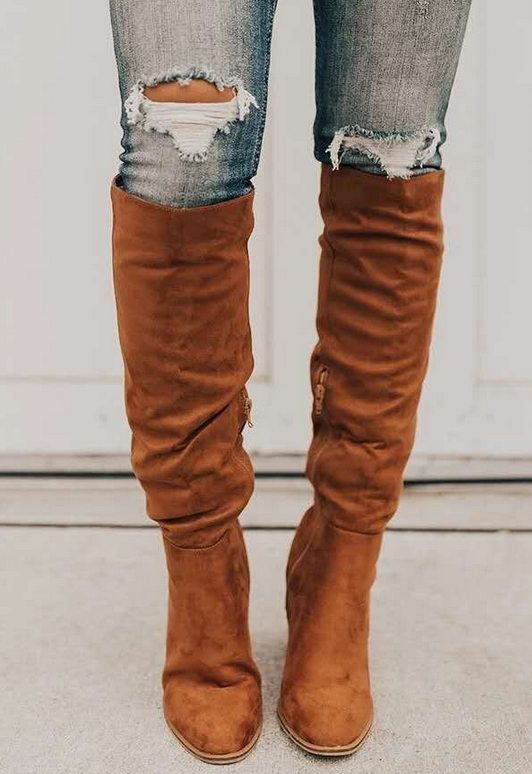 Eliana | Women's Boots – Knee-High Block Heel Boots