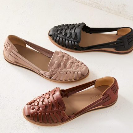 Isadora | Closed-Toe Woven Flat Sandals