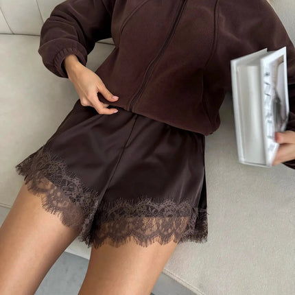Isolde | Elegant Comfort Women's Lace Trim Shorts