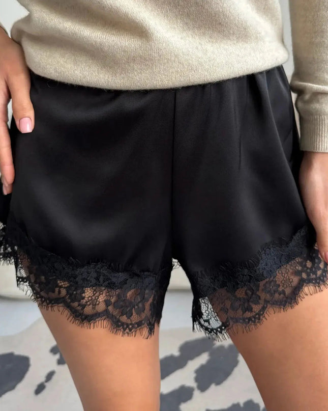 Isolde | Elegant Comfort Women's Lace Trim Shorts
