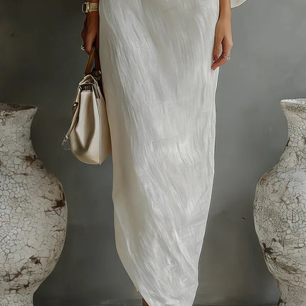 Isolde | One-Shoulder Draped Maxi Dress