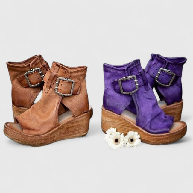 Jess | Orthopedic Buckle Wedge Sandals