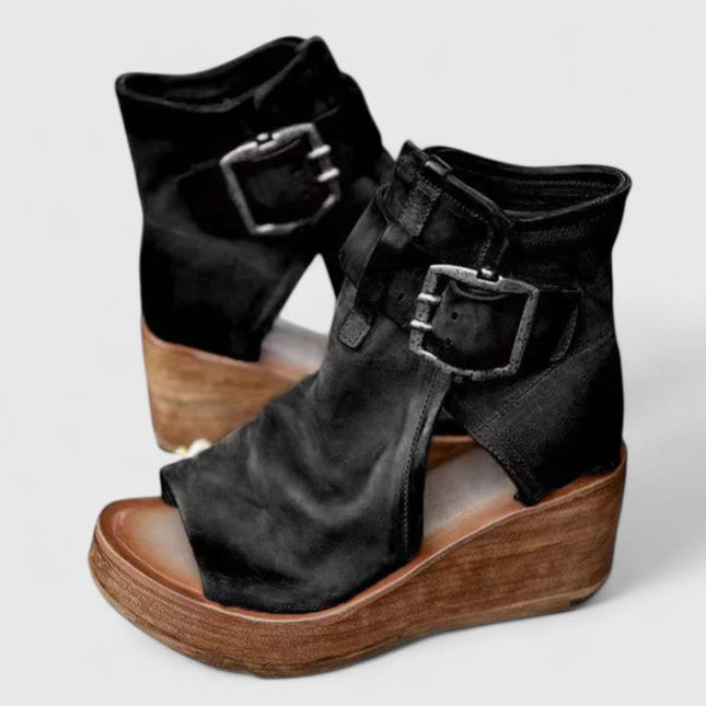 Jess | Orthopedic Buckle Wedge Sandals