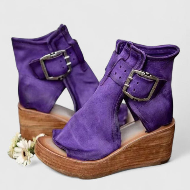Jess | Orthopedic Buckle Wedge Sandals