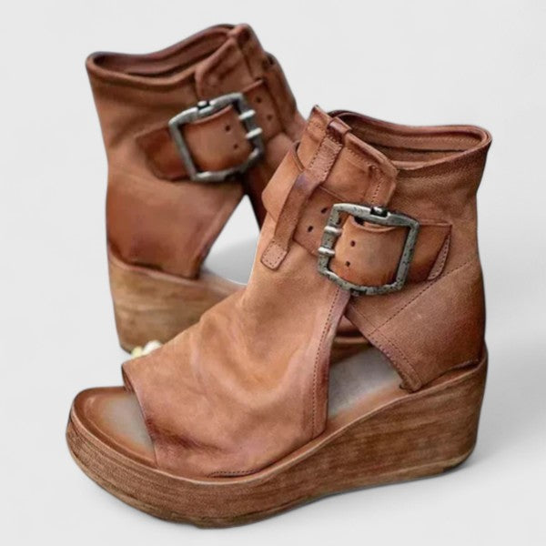 Jess | Orthopedic Buckle Wedge Sandals