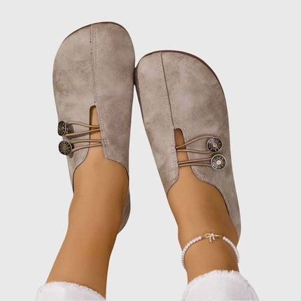 Josephine | Comfort Button Detail Slip-On Shoes