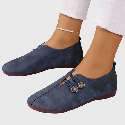 Josephine | Comfort Button Detail Slip-On Shoes