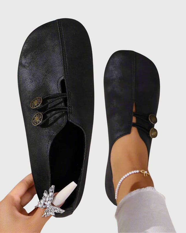 Josephine | Comfort Button Detail Slip-On Shoes