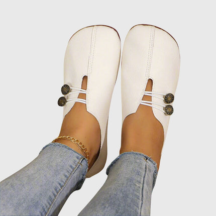 Josephine | Comfort Button Detail Slip-On Shoes
