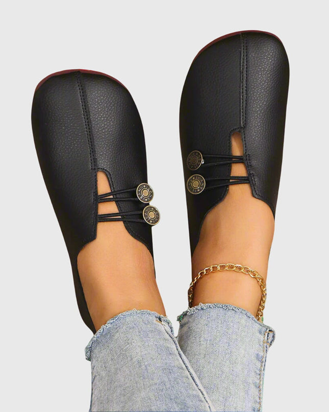 Josephine | Comfort Button Detail Slip-On Shoes
