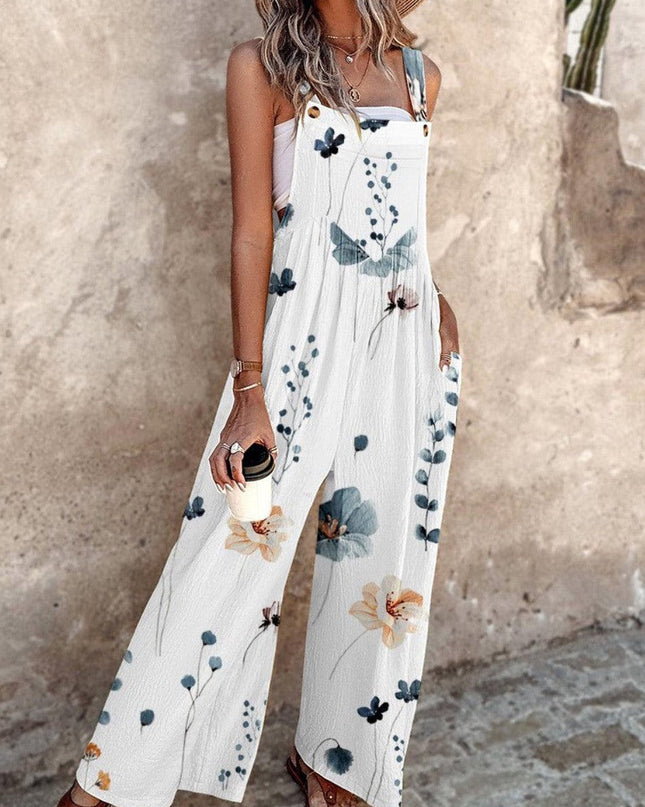 Juniper | Floral Wide-Leg Sleeveless Jumpsuit
