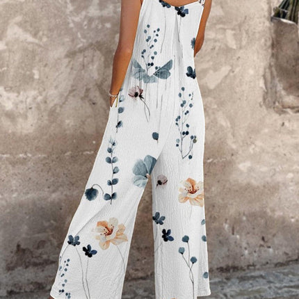 Juniper | Floral Wide-Leg Sleeveless Jumpsuit