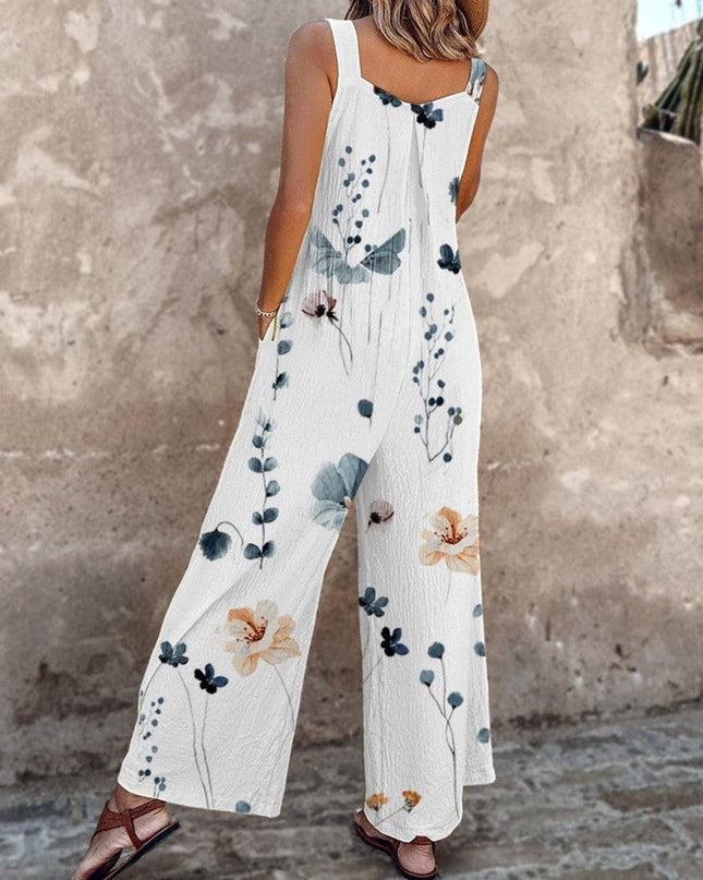 Juniper | Floral Wide-Leg Sleeveless Jumpsuit