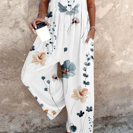 Juniper | Floral Wide-Leg Sleeveless Jumpsuit
