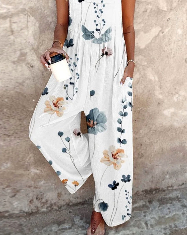 Juniper | Floral Wide-Leg Sleeveless Jumpsuit