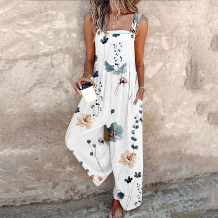 Juniper | Floral Wide-Leg Sleeveless Jumpsuit