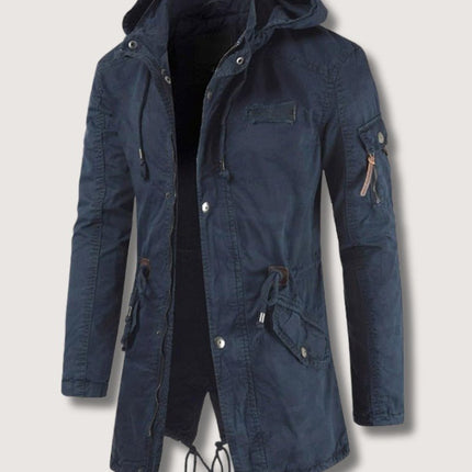 Kaelvric | Men's Overcoat Hooded Utility Multi-Pocket Casual