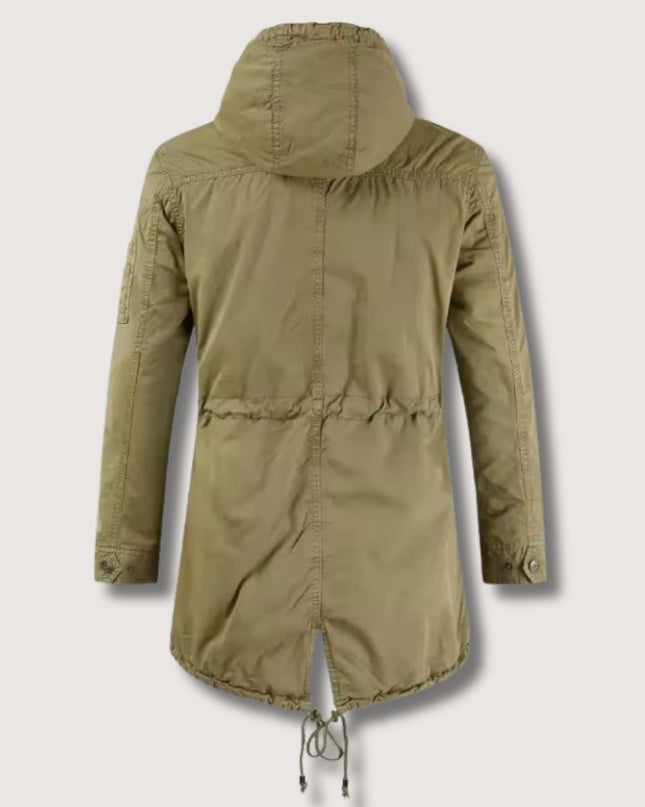 Kaelvric | Men's Overcoat Hooded Utility Multi-Pocket Casual