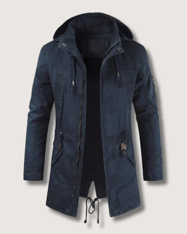 Kaelvric | Men's Overcoat Hooded Utility Multi-Pocket Casual