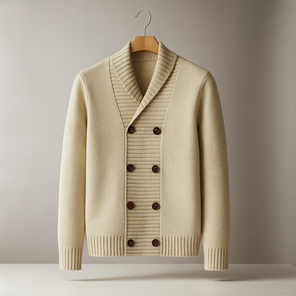 Langford | Men's Double-Breasted Shawl Collar Cardigan