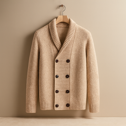 Langford | Men's Double-Breasted Shawl Collar Cardigan