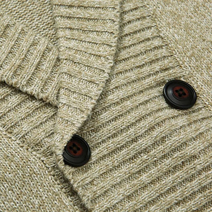 Langford | Men's Double-Breasted Shawl Collar Cardigan