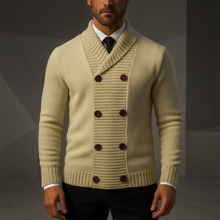 Langford | Men's Double-Breasted Shawl Collar Cardigan