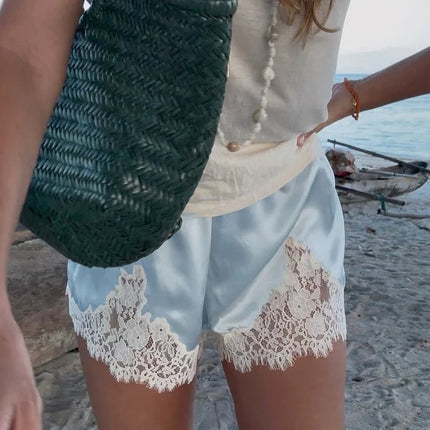Liora | Elegant Comfort Women's Lace Trim Shorts