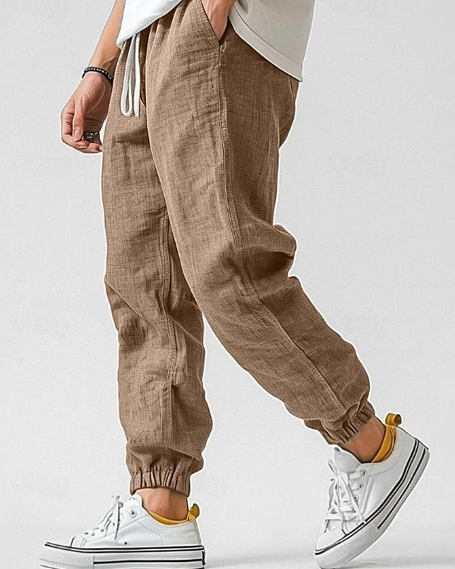 Lioren | Relaxed Comfort Men's Linen Jogger Pants