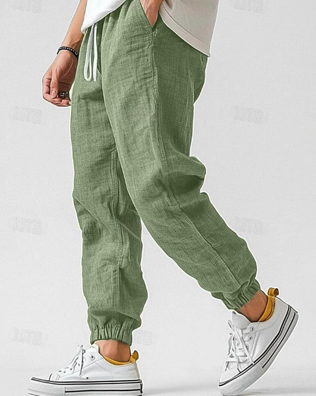 Lioren | Relaxed Comfort Men's Linen Jogger Pants