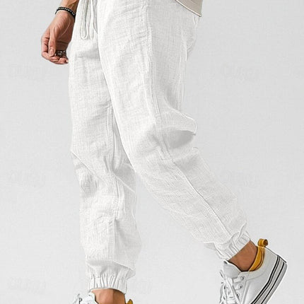 Lioren | Relaxed Comfort Men's Linen Jogger Pants