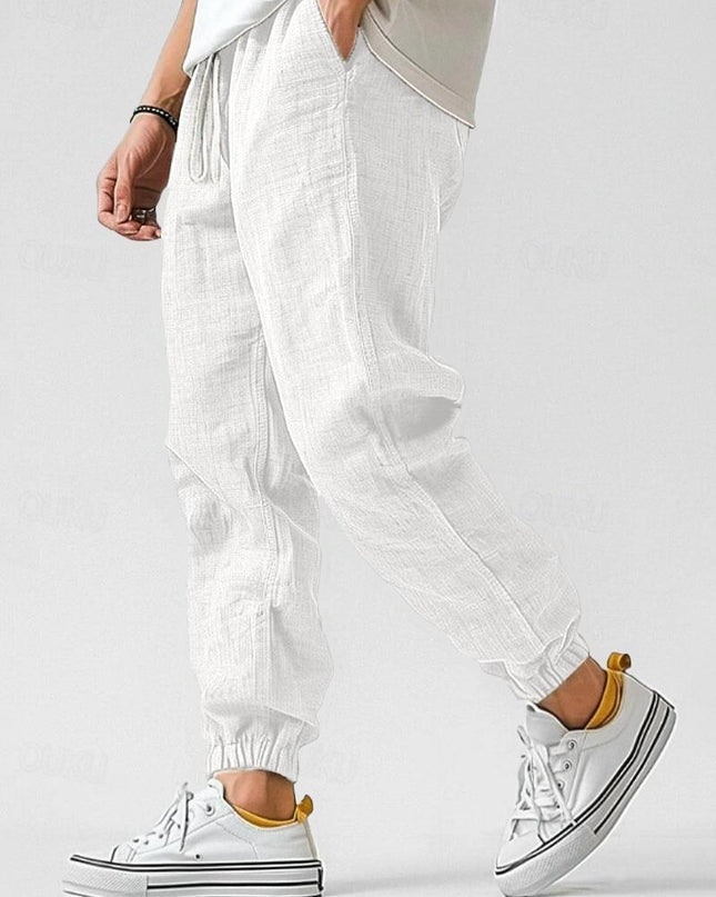 Lioren | Relaxed Comfort Men's Linen Jogger Pants