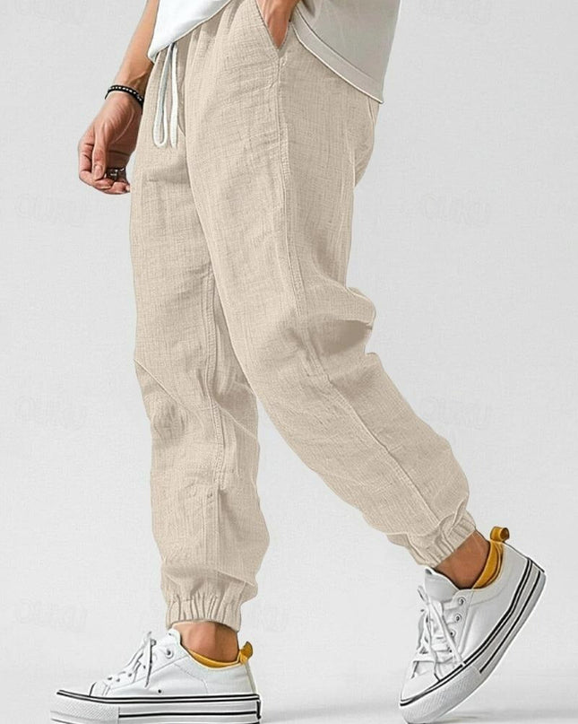 Lioren | Relaxed Comfort Men's Linen Jogger Pants