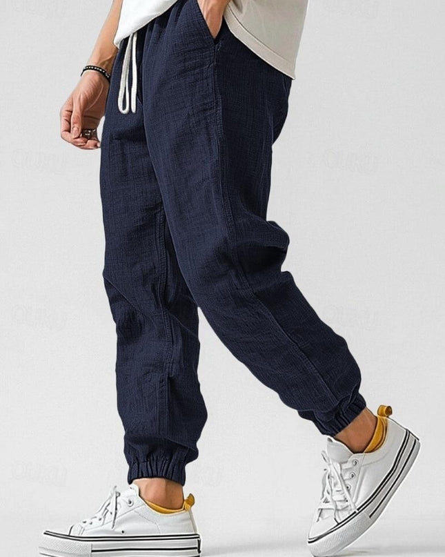 Lioren | Relaxed Comfort Men's Linen Jogger Pants